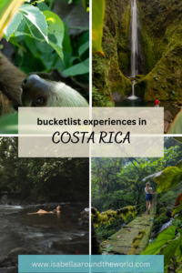 bucketlist experiences in Costa Rica