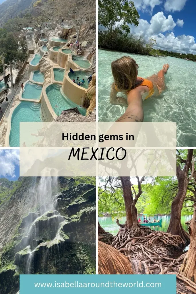 cover photo contains four pcitures of hidden gems in mexico