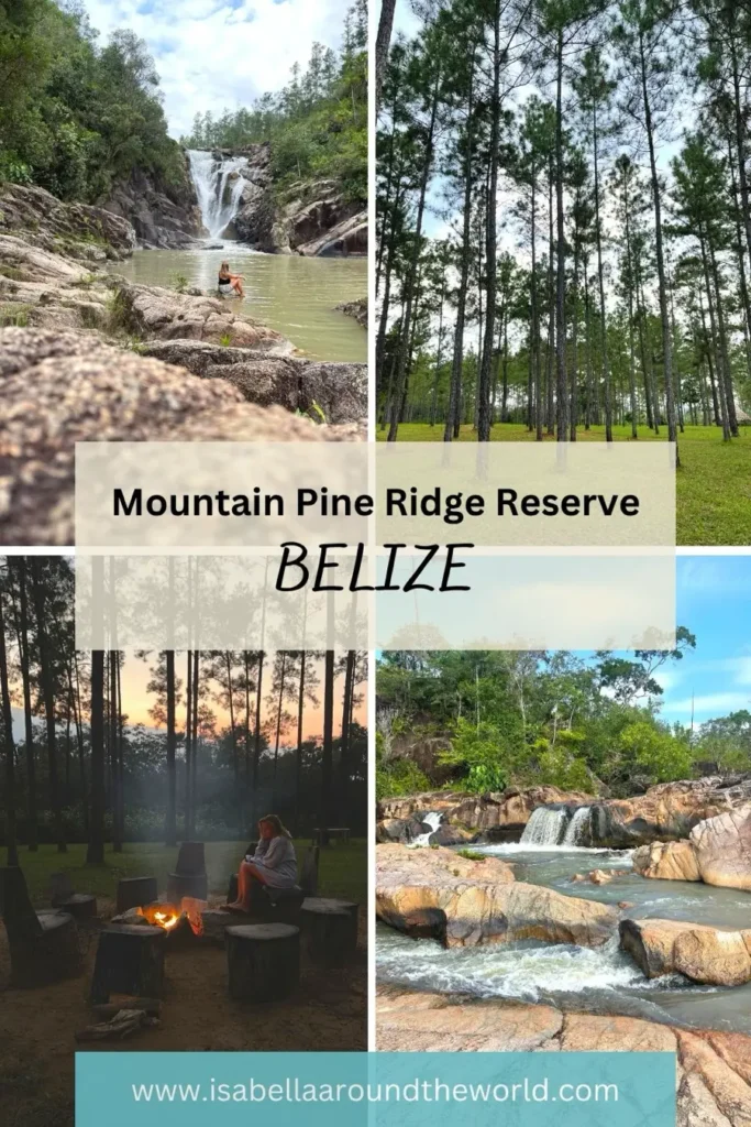 cover image with 4 photos of a tropical destination in belize and some text