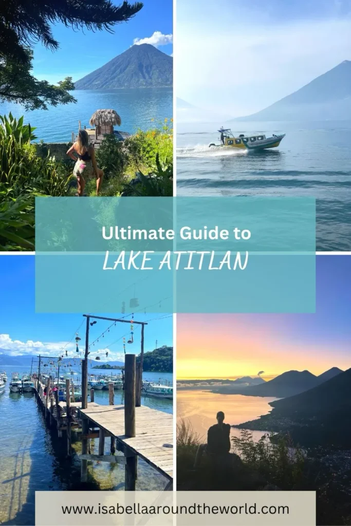 cover image with 4 photos of a tropical destination in guatemala and some text