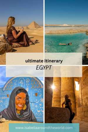 blog post cover "Ultimate Egypt Itinerary" Cairo, Luxor, Aswan, Siwa